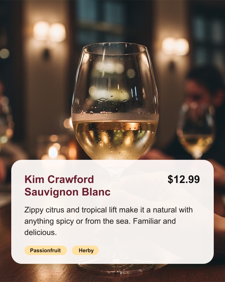 Cella Wine Vibe personality card showing a personalized taste profile